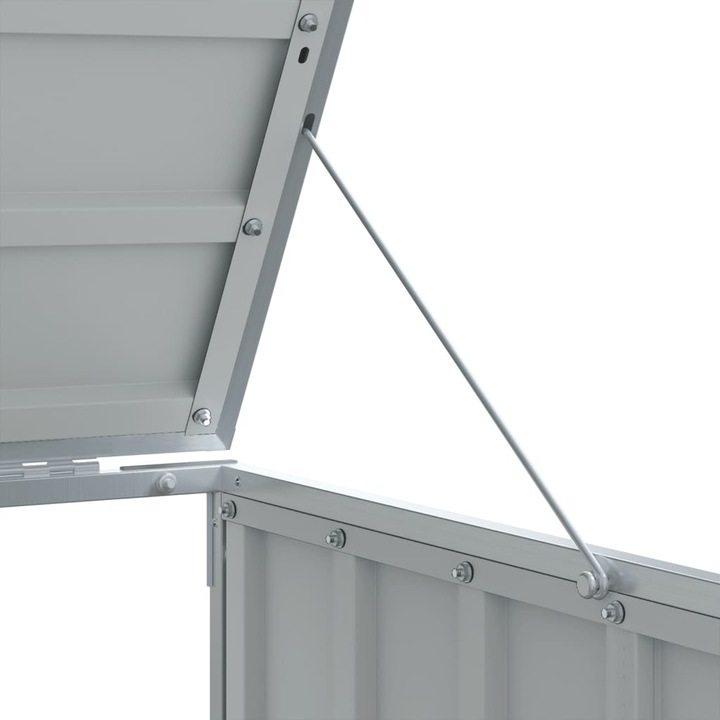 Produktbild VidaXL Mülltonnenbox für 2 Tonnen Grau 144x81x113 cm Stahl
