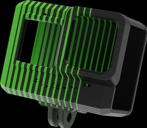 Actual product image iFlight TPU Adjustable GoPro Hero 9 Mount (040°) Green & Black (Drone mount)