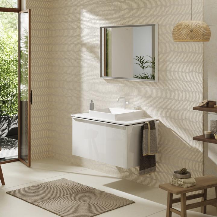 Image du produit hansgrohe Xelu Q Console avec découpe au centre, 980x550, pour vasque à poser 500x480mm, polie, 54