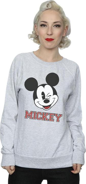 Actual product image Disney Womens/Ladies Mickey Mouse Face Sweatshirt (XL)