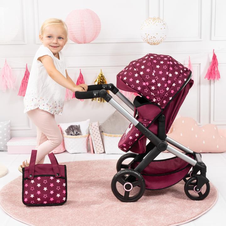 Image du produit Bayer Design 17023AA Poussette Combi Xeo, tas, bordeaux, roze, sterren