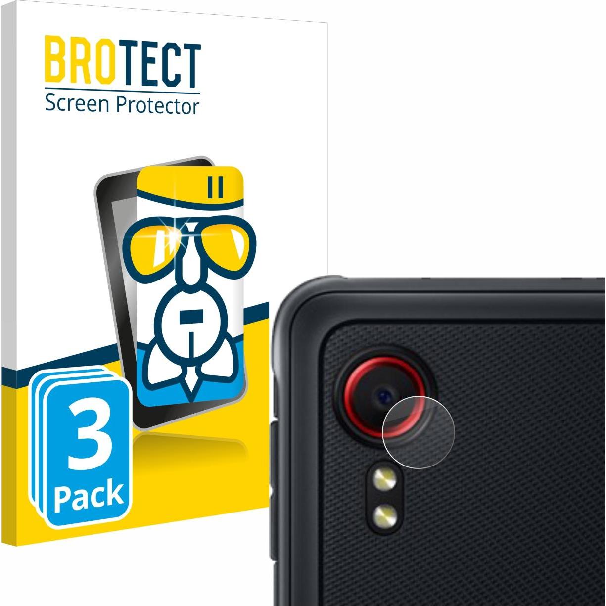 BROTECT AirGlass Panzerglasfolie (3 Stück, Samsung Galaxy Xcover 5), Smartphone Schutzfolie, Transparent