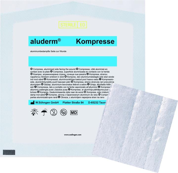Actual product image Söhngen Aluderm compress 7,5x7,5cm, 1 pc COM