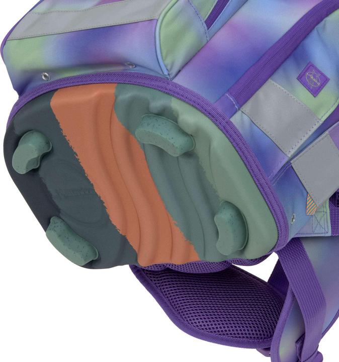 Actual product image Lässig Schulrucksack-Set Boxy, Lila / Grün (21 l)