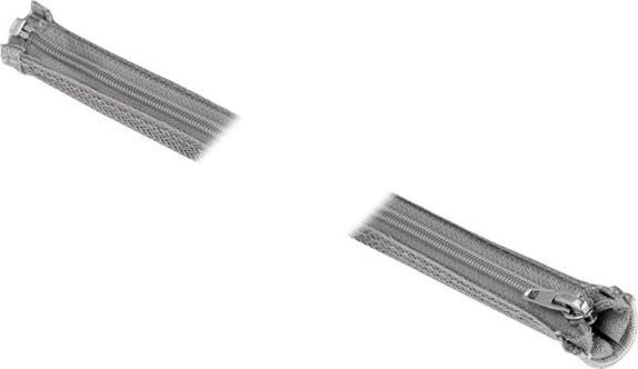 Image du produit Delock Gaine tressée avec fermeture éclair résistante à la chaleur 3 m x 30 mm gris (Gaines pour câbles, 300 cm)