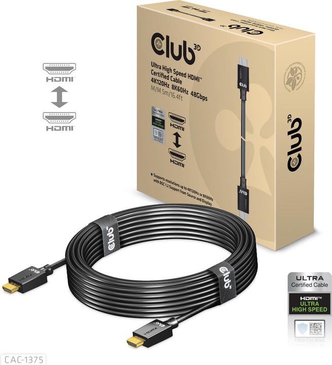 Immagine prodotto Club 3D HDMI (tipo A) - HDMI (tipo A) (5 m, HDMI, 2.1)