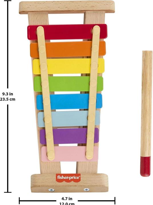 Produktbild Fisher-Price Buntes Xylophon mit Hammerspiel aus Holz (Multilingual)