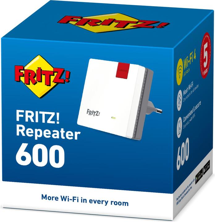 Produktbild AVM FRITZ!Repeater 600 WLAN Mesh International / CH (600 Mbit/s)