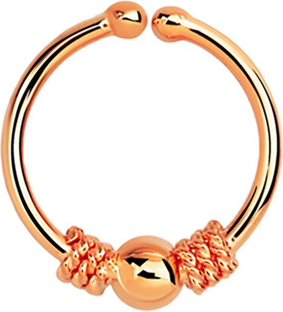Produktbild Star Piercing Fake Septum mit kleiner Seilwindung und Kugel rosegold (925 Sterlingsilber, ohne Messing)