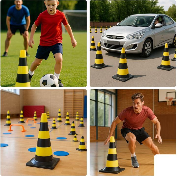 Produktbild Velleman LEITKEGEL 50 cm GELB/SCHWARZ