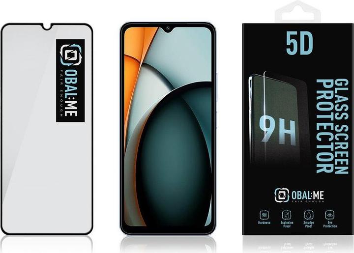 Actual product image - OBAL:ME 5D Glass Screen Protector for Xiaomi Redmi A3 Black (1 pcs., Xiaomi Redmi A3)