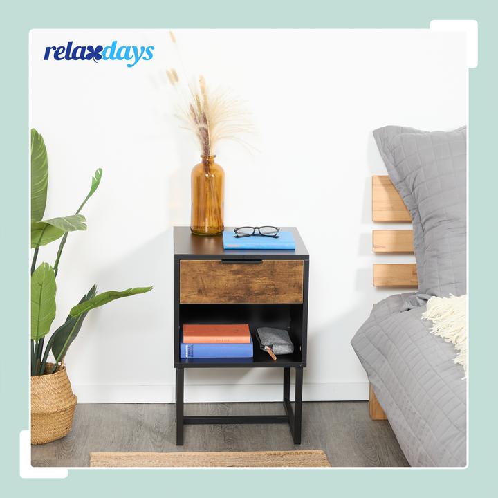 Actual product image Relaxdays Bedside Table