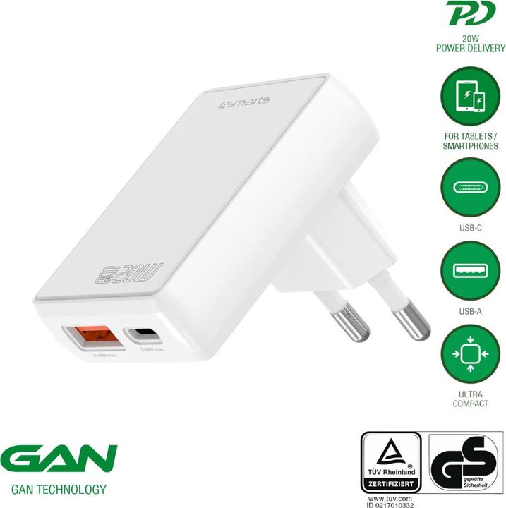 Produktbild 4smarts FlatPlug Duos (20 W, 2 Ports)