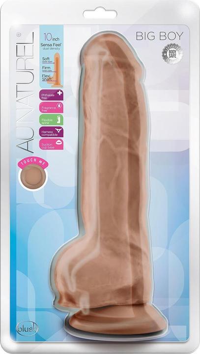 Produktbild Blush Novelties Au Naturel Big Boy Realistic 10 Inch Suction Cup Harness Compatible FlexiShaft Sensa