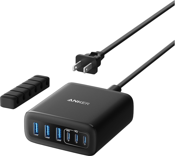 Anker 6-in-1 Ladestation 112W 3x USB-A 3x USB-C schwarz (112 W)