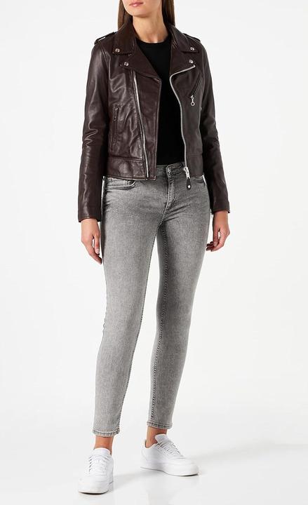 Immagine prodotto Schott Nyc Giacca Donna con Zip, Collo a Sciarpa e Fodera (S)