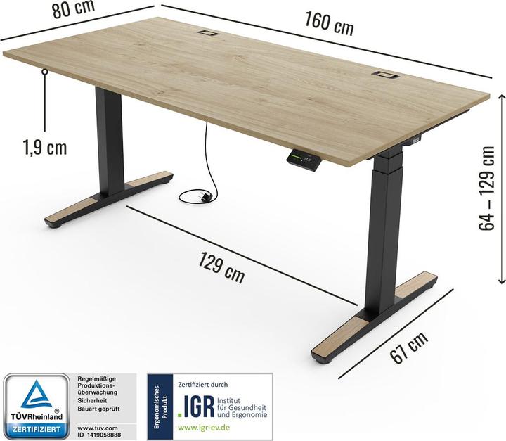 Immagine prodotto Yaasa Desk Expert (160 x 80 cm)