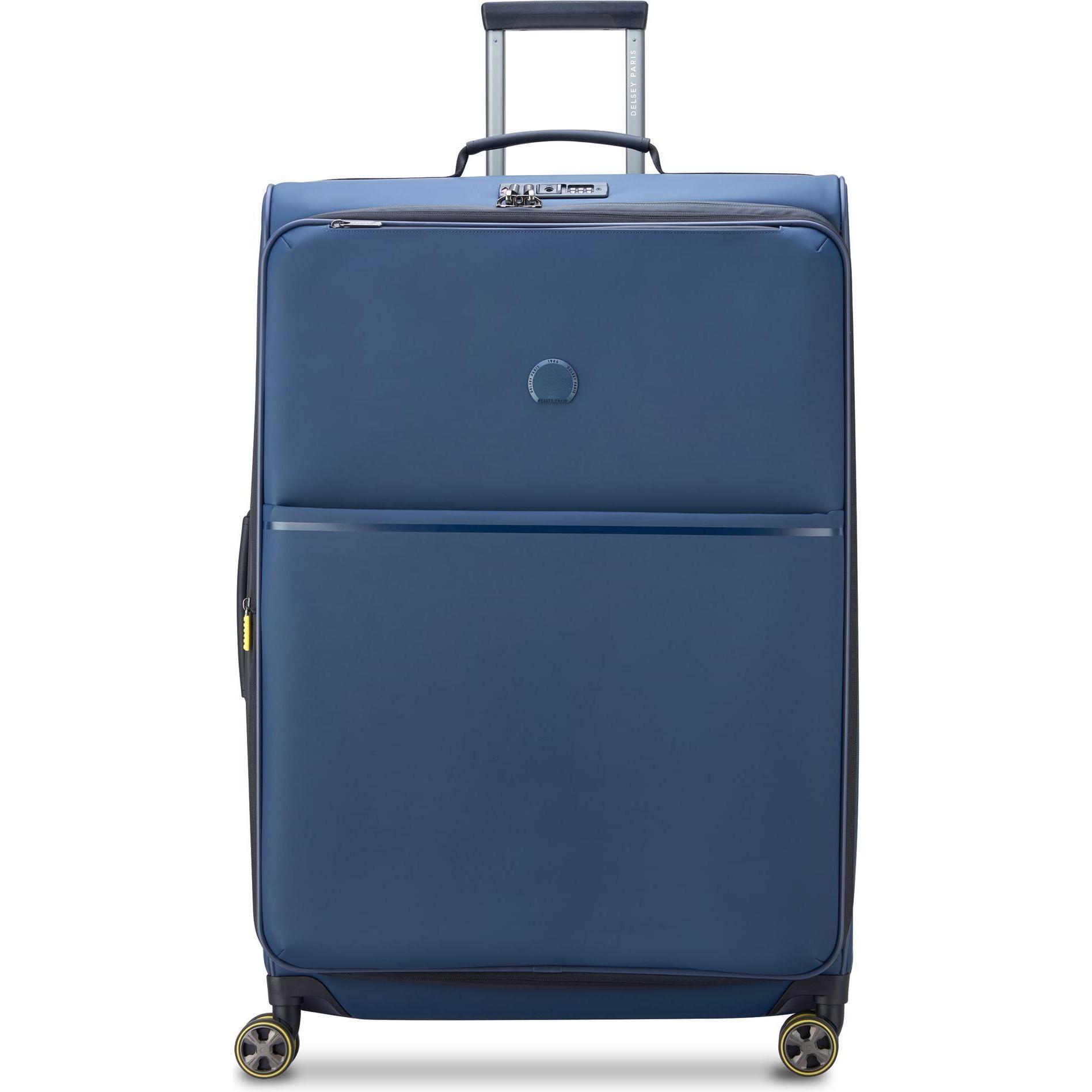 Delsey Blu Valigia, Turenne Soft Trolley A 4 Ruote Da 83 Cm Con Ripiegamento Elastico, (144 L)
