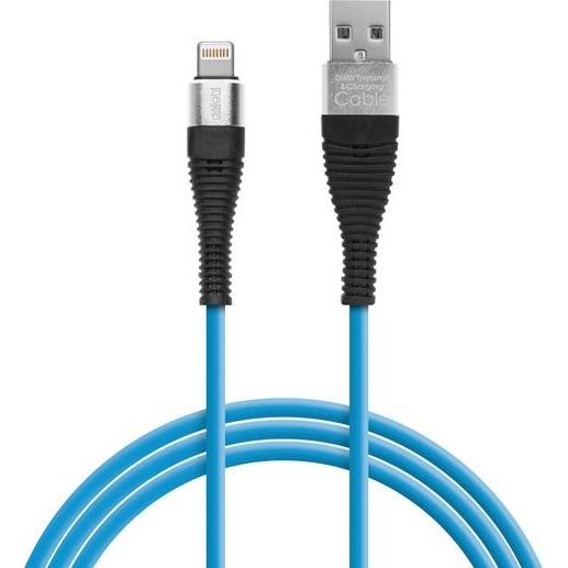 Delight kábel - Iphone Lightning töltőkábel, 2m, színes (2 m), Cavo USB