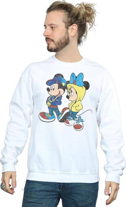 Actual product image Disney Mens Mickey And Minnie Mouse Pose Sweatshirt (XL)