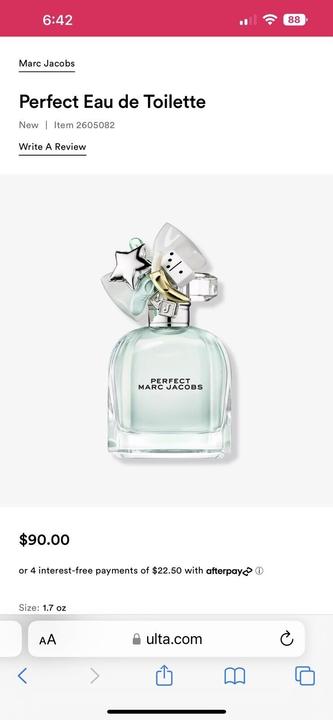 Actual product image Marc Jacobs Perfect EDT - 50ml (Eau de toilette, 50 ml)