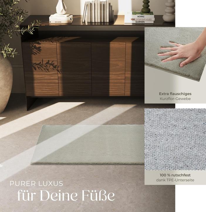 Actual product image tectake Short pile carpet Soft Zone (110 x 60 cm)