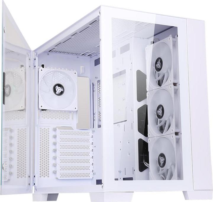Actual product image Itek Boitier Moyen Tour ATX Dark Cave RGB avec panneau vitré (Blanc) (ATX, mATX, Mini-ITX)