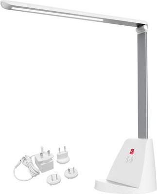 Image du produit RS PRO Lampe de bureau LED sans fil rechargeable USB avec base de lampe, bras fixe, tête réglable b