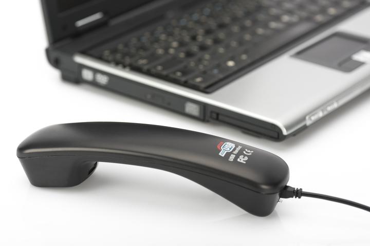 Immagine prodotto Digitus Telefono Hoererer USB per Skype MSN ICQ ICQ X-lite Dialpad MediaRing Net2phone ecc. nero