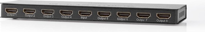 Image du produit Nedis HDMI T Splitter 8-Port Port(s) HDMIT Entrée 8X HDMIT Sortie 4K@60Hz 18 Gbps Métal Anthrazi