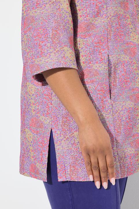 Produktbild Ulla Popken Jacke, Mosaik-Design, Hemdkragen, 3/4-Arm (42)