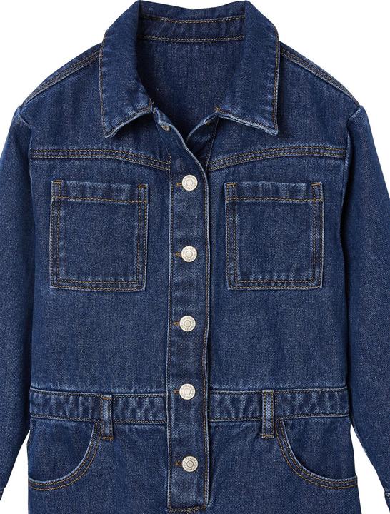Produktbild Vertbaudet Mädchen Denim-Jumpsuit, Worker-Style (122)