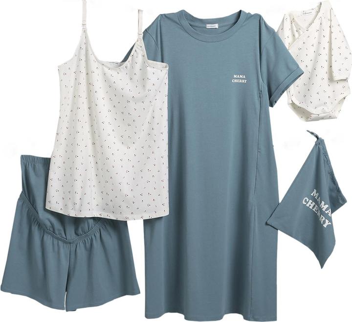 Vertbaudet Geschenk-Set für Mama & Baby: Loungewear & Body im Stoffbeutel