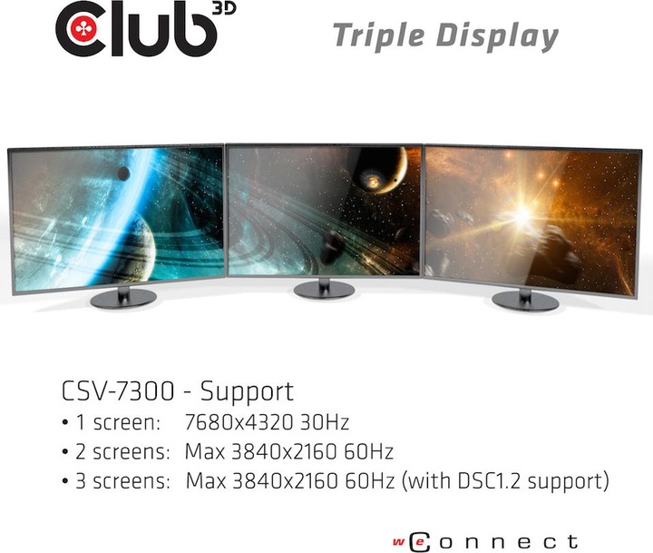 Produktbild Club 3D 3D Adapter CSV-7300 MST (DP, 13 cm)