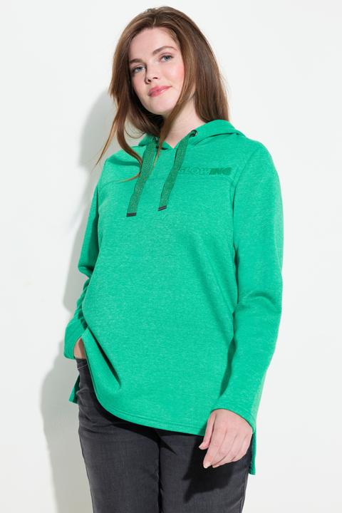 Produktbild Ulla Popken Sweatshirt, Schriftdruck, Classic, Kapuze, Langarm (56)