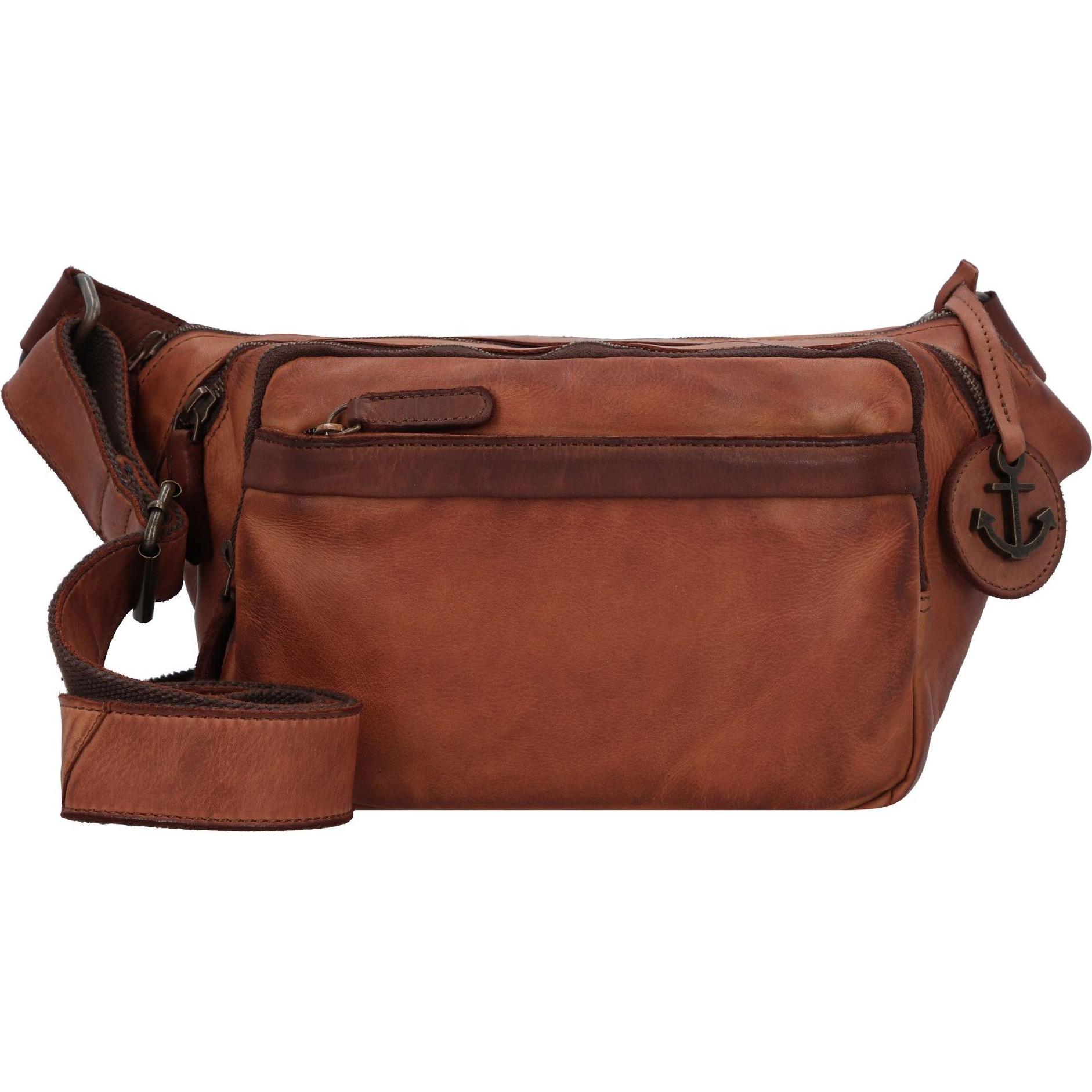 Harbour 2nd, Bauchtasche, Urban Poets Gürteltasche Leder 30.5 cm, Braun