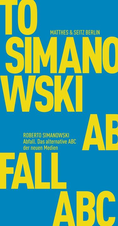 Produktbild Abfall (Deutsch, Roberto Simanowski, 2017)