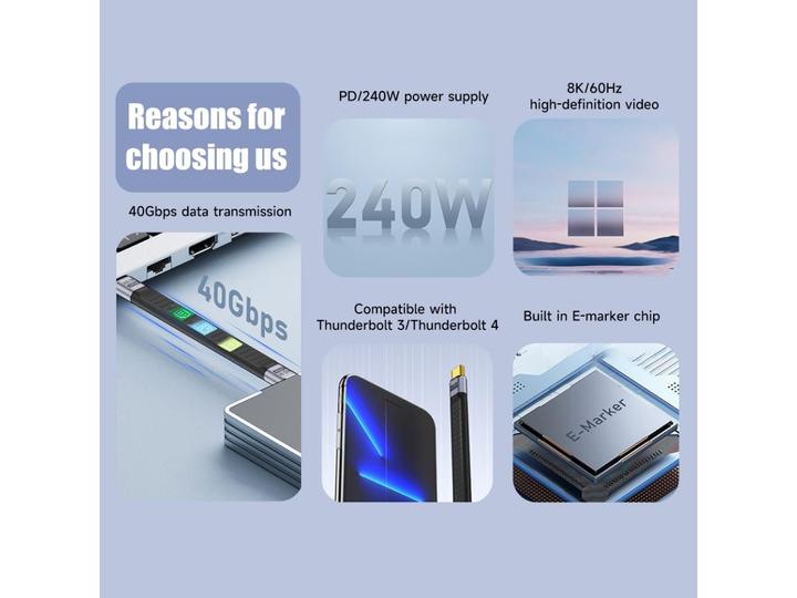Produktbild PowerGuard USB C — USB C (0.10 m, USB 4.0)