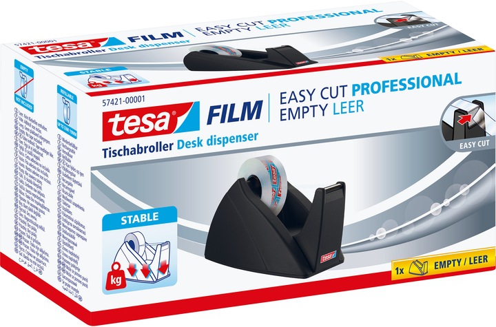 Produktbild tesa tesafilm EASY CUT Tischabroller - Klebeband-Spender für Rollen bis 33 m x 19 mm