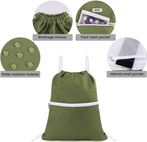 Produktbild Only-Bags.Store Rucksack mit Kordelzug Turnbeutel Turnbeutel mit Aussentasche Verstellbarer Kordelzug Turnbeutel mit