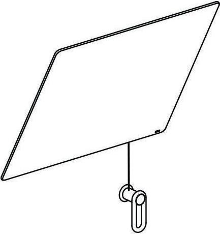 Actual product image Hewi Tilting mirror SERIES 801 600mm wide, 540mm high pure white (60 x 54 cm)