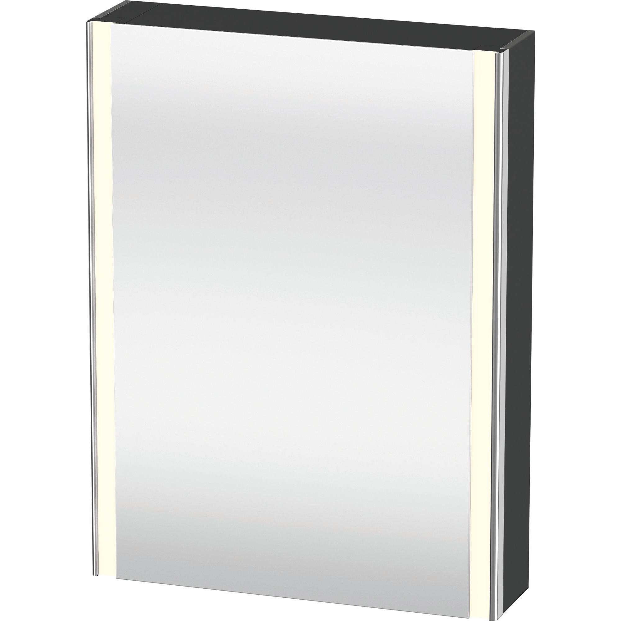 Duravit, Armadio a specchio, XSquare armoire de toilette avec éclairage LED, 1 porte, charnières à droite, 600x800x155mm (60 x 15.50 x 80 cm)