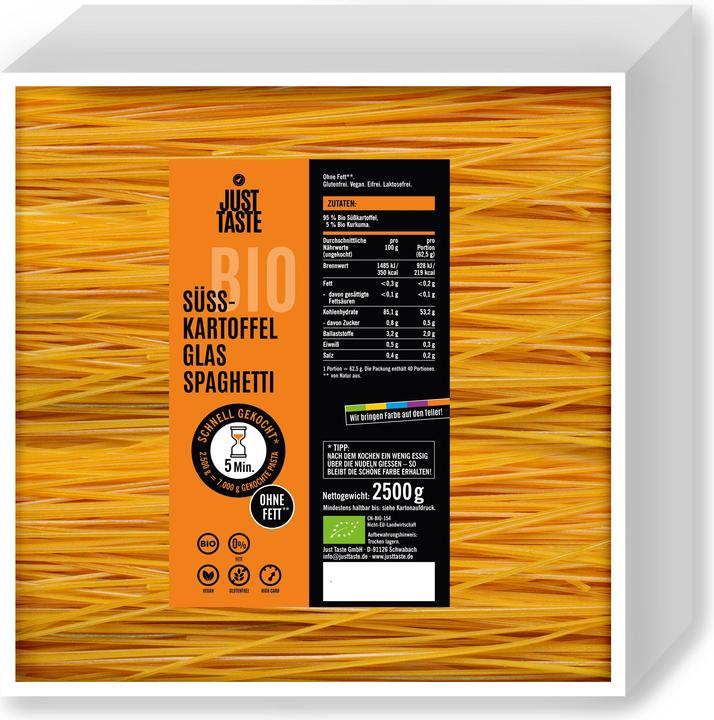 Just Taste Bio Suesskartoffel Glas Spaghetti 2.5g (2500 g)
