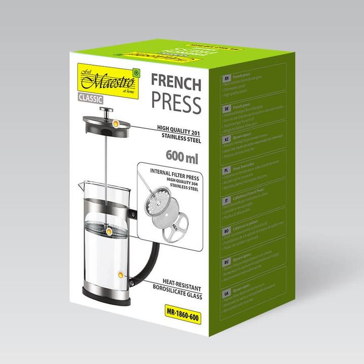 Produktbild Maestro Prasa francuska 600ML MR-1860-600 (0.60 l)