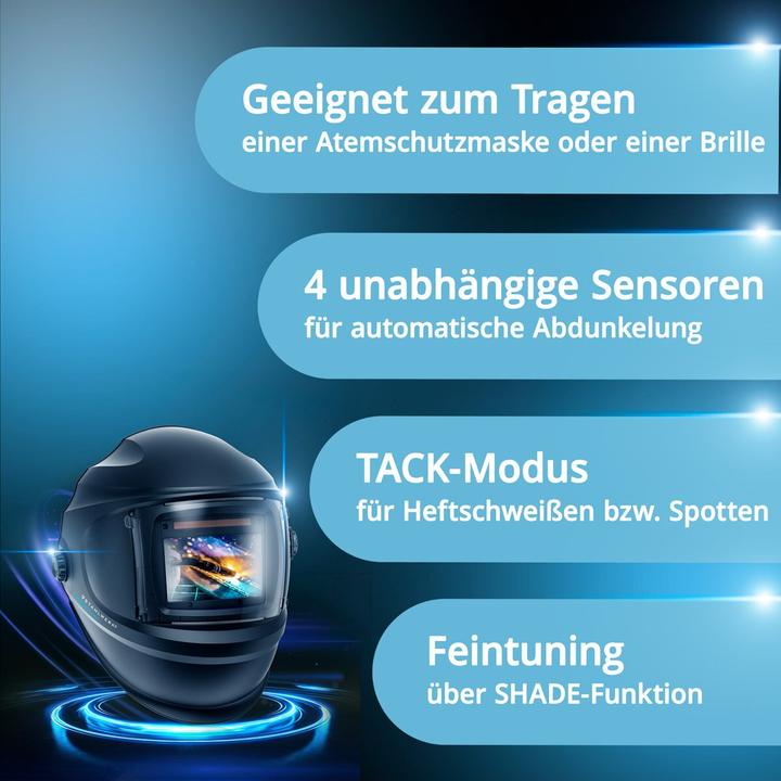 Immagine prodotto Stahlwerk Casco per saldatura BULLET 3 in 1 automatico per saldatura scudo per saldatura