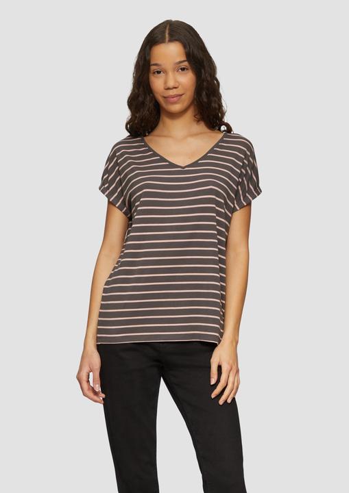 Produktbild S.Oliver T-Shirt T-Shirt aus Modalmix mit Ringelmuster (XS)