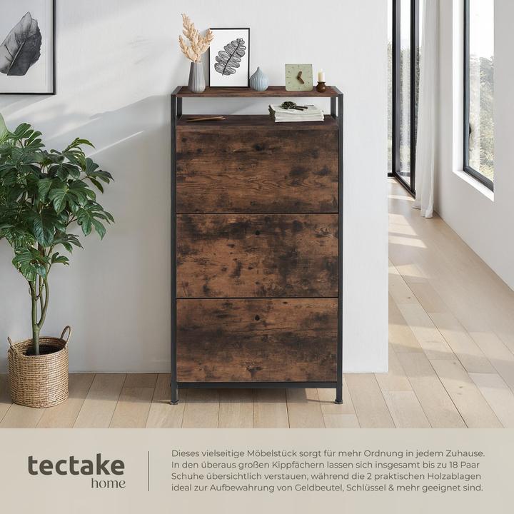 Produktbild tectake Schuhregal (32 x 61 x 130 cm)