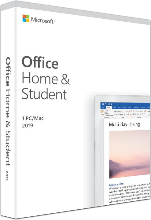 Productafbeelding Microsoft Office Home & Student 2019 Engels (1 Gebruiker, onbeperkt)