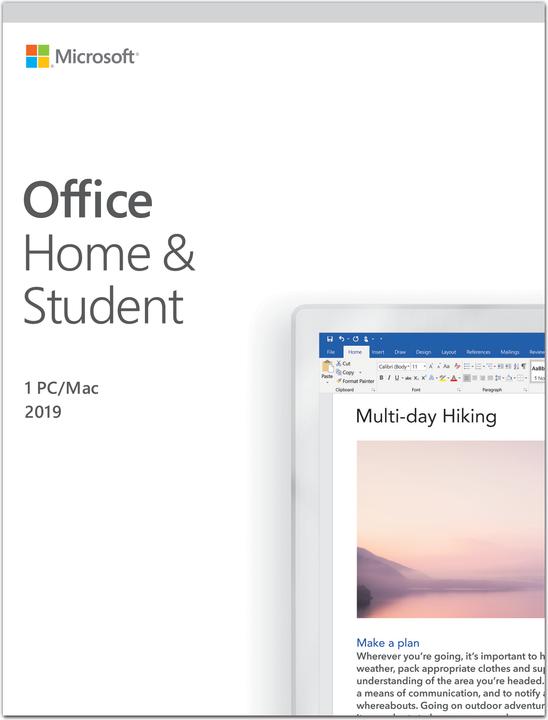 Productafbeelding Microsoft Office Home & Student 2019 Engels (1 Gebruiker, onbeperkt)