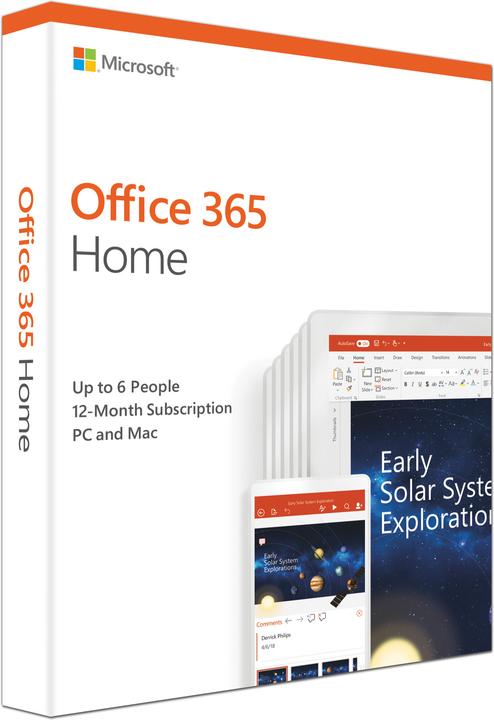 Image du produit Microsoft Office 365 Home English (6 Utilisateur, 12 mois)